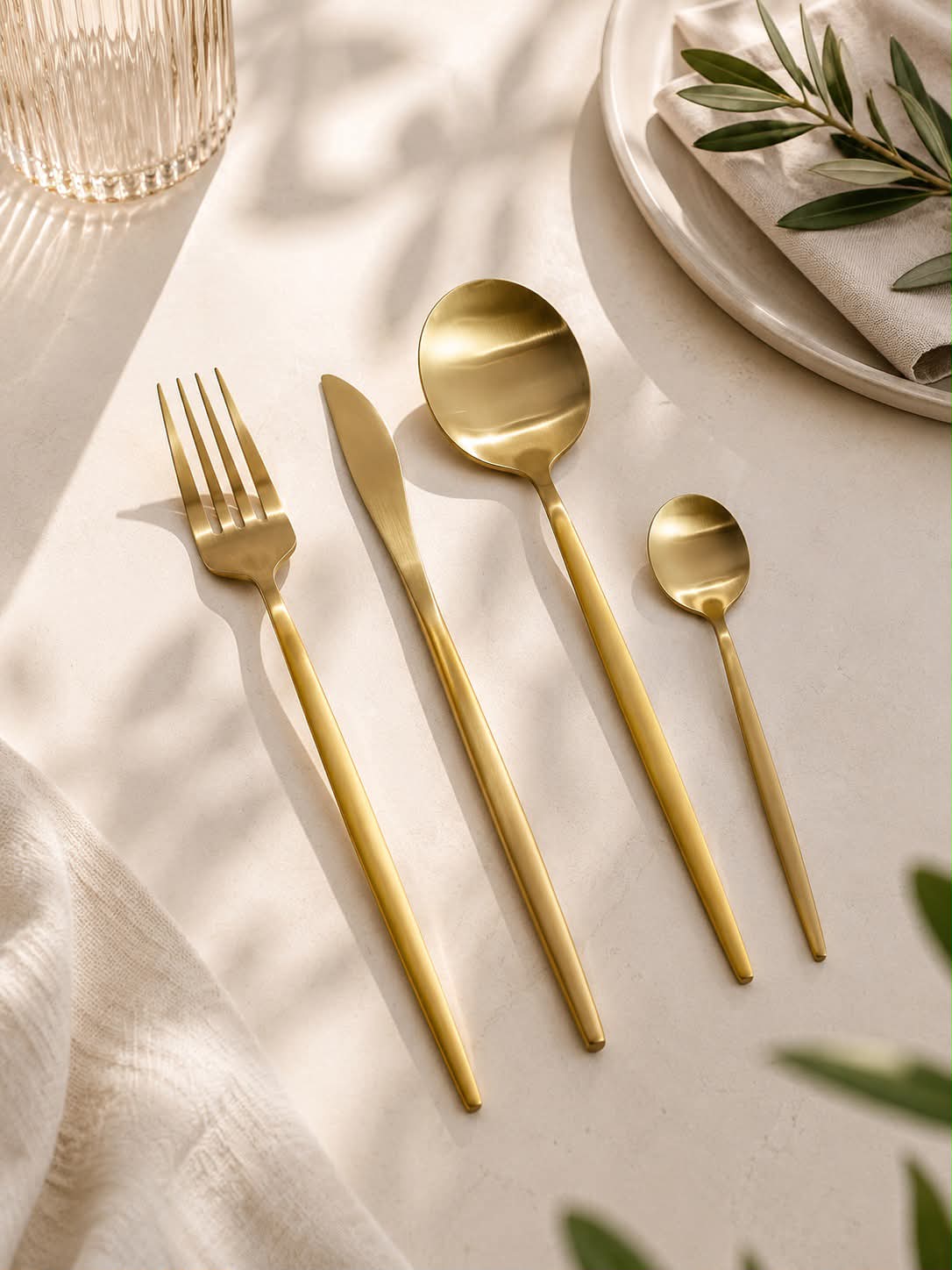 Faqueiro 16 Peças Dourado