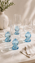 Conjunto 6 Taças Esfera Azul