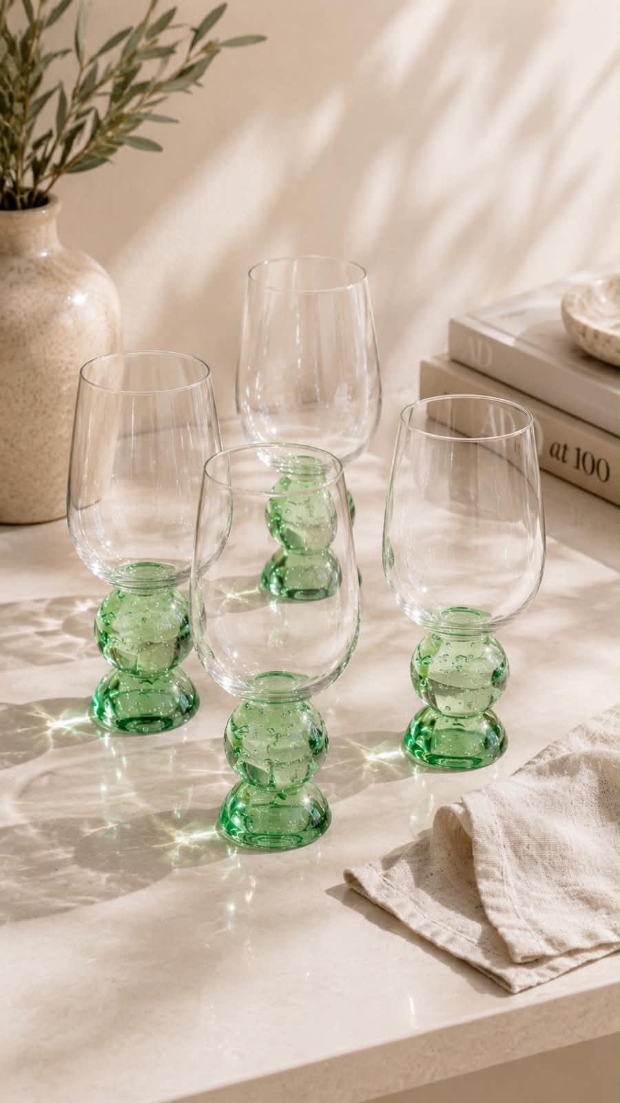 Conjunto 6 Taças Esfera Verde