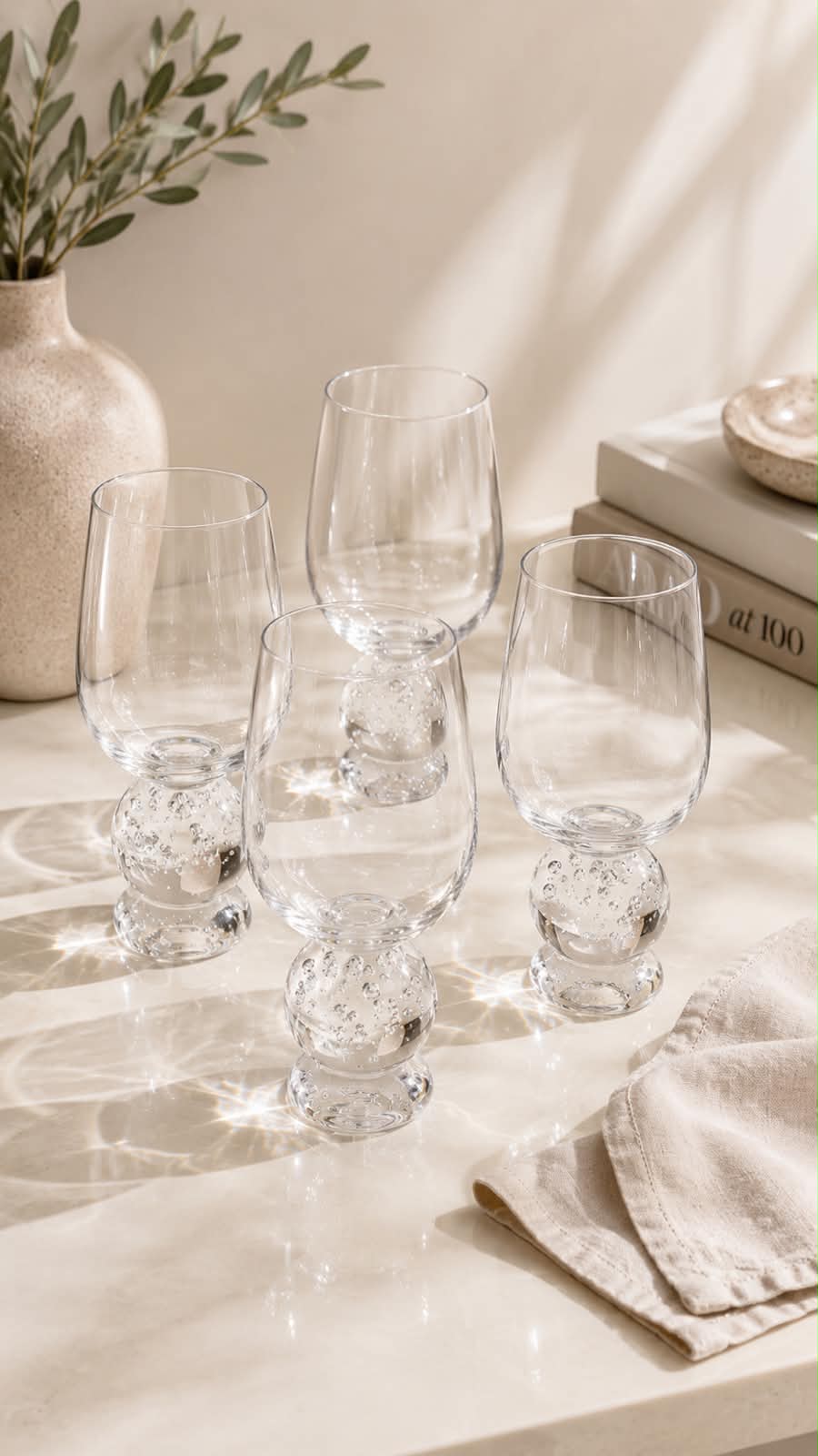 Conjunto 6 Taças Esfera Transparente